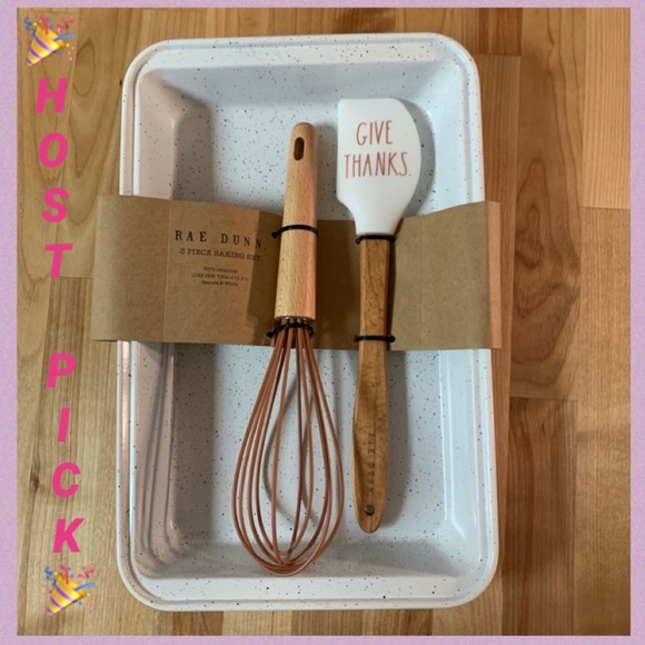 Rae Dunn Other - RAE DUNN “GIVE THANKS” 3PC BAKING LOAF PAN SET